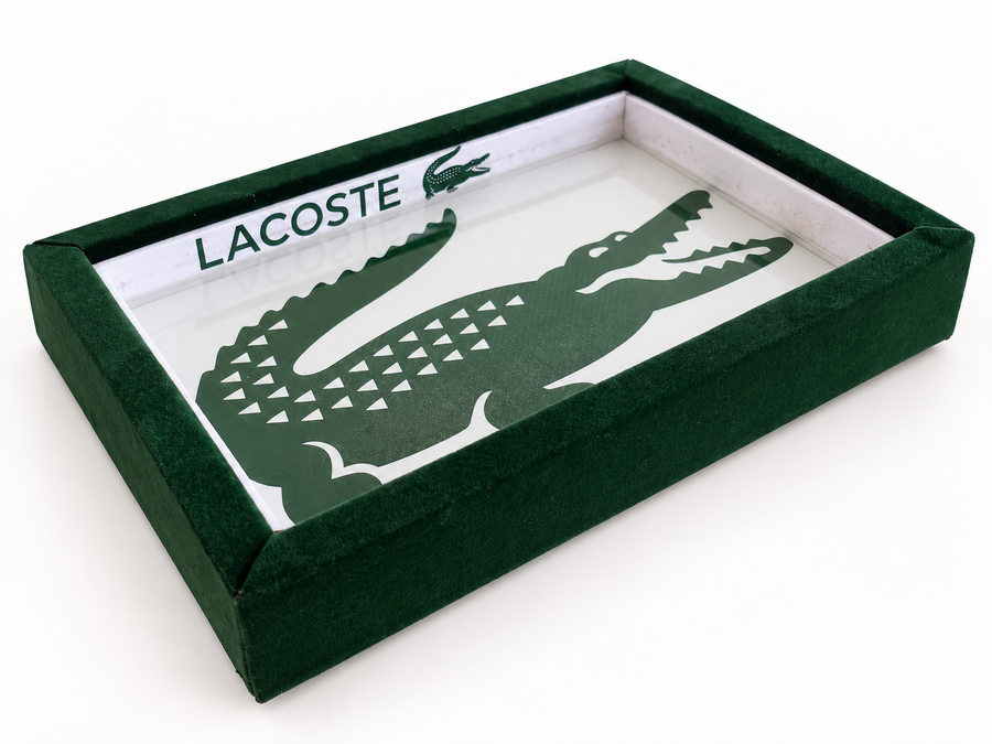 Green Velvet Crocodile Catchall Tray | Discounted Handmade Piece