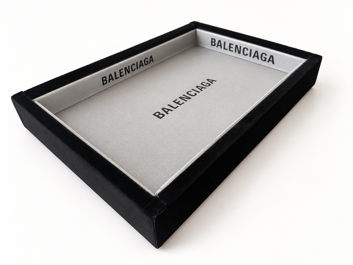 Black & Silver Upcycled Catchall Tray | Handcrafted Decorative Tray
