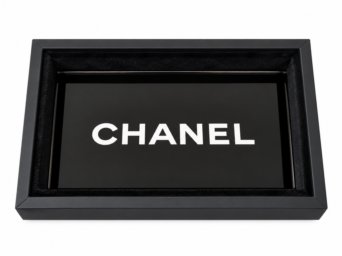 Black Velvet Upcycled Decorative Tray