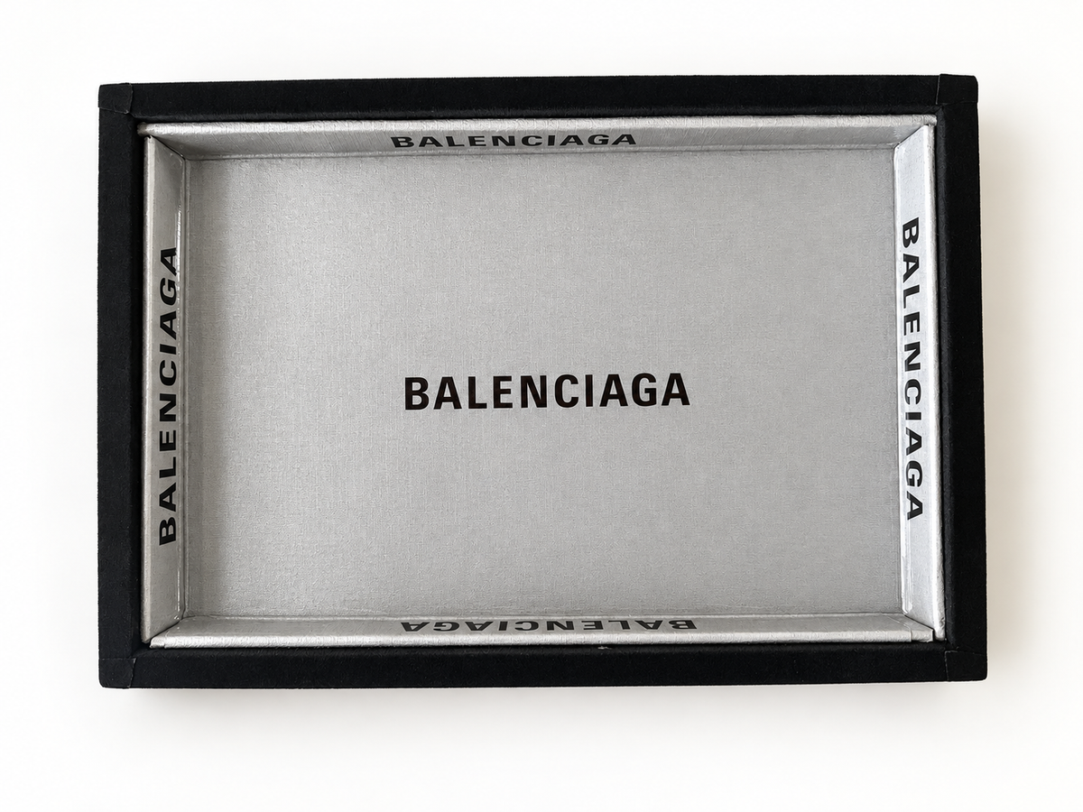 Black & Silver Upcycled Catchall Tray | Handcrafted Decorative Tray