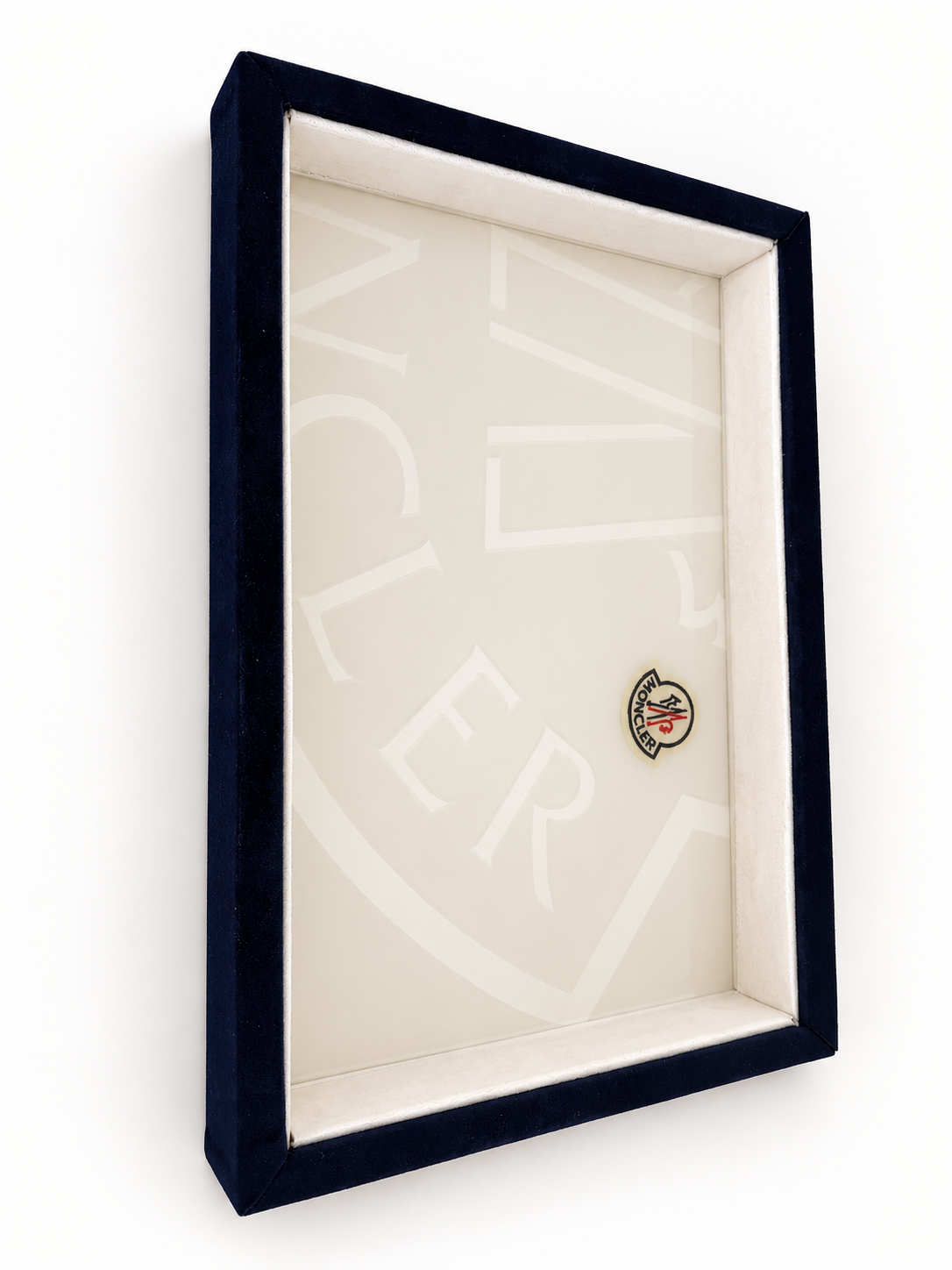 Navy Velvet & Cream Decorative Tray | Handmade Upcycled Catchall