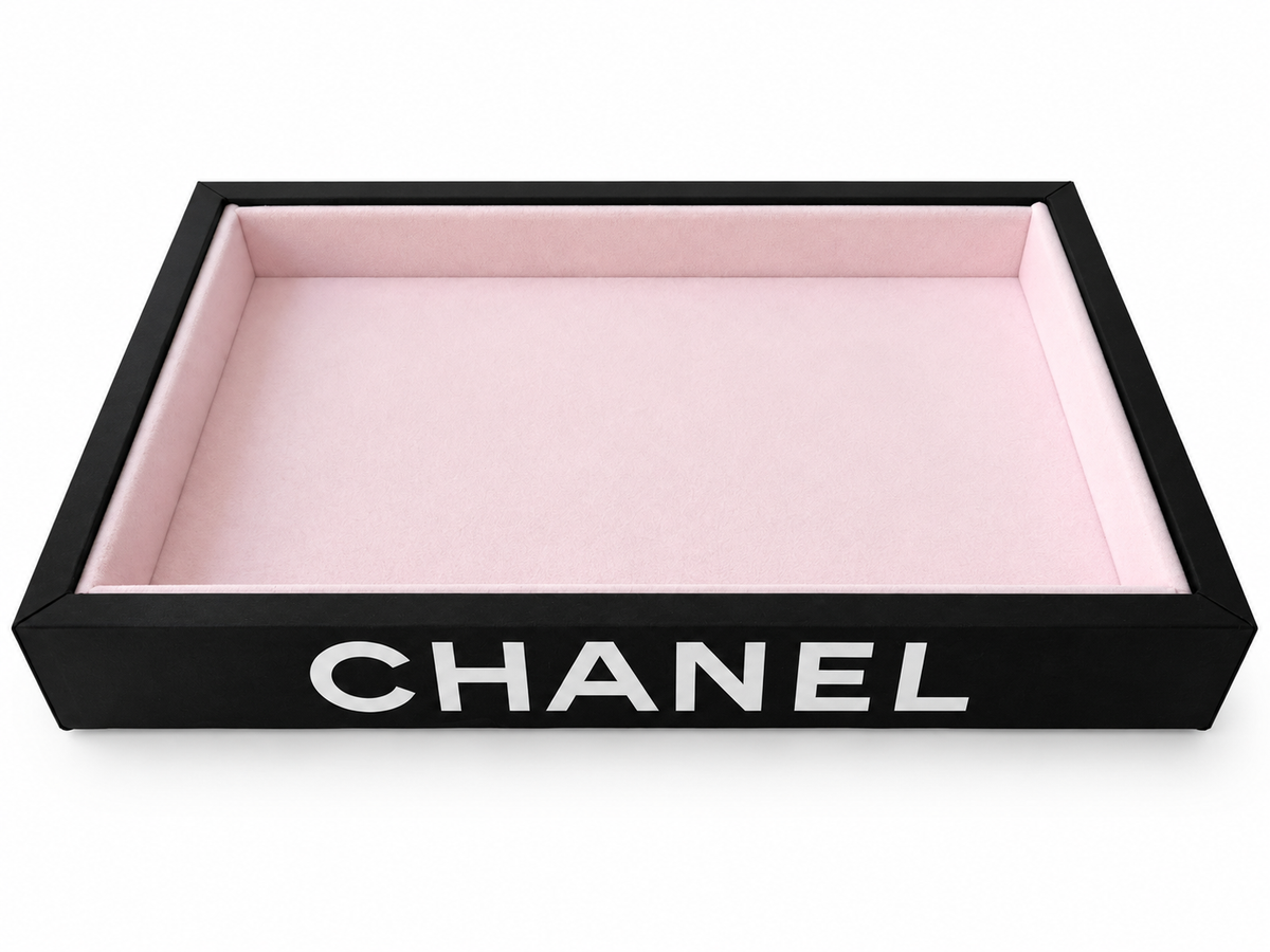 Black & Blush Pink Velvet Decorative Catchall Tray | Handmade Upcycled Luxury Packaging